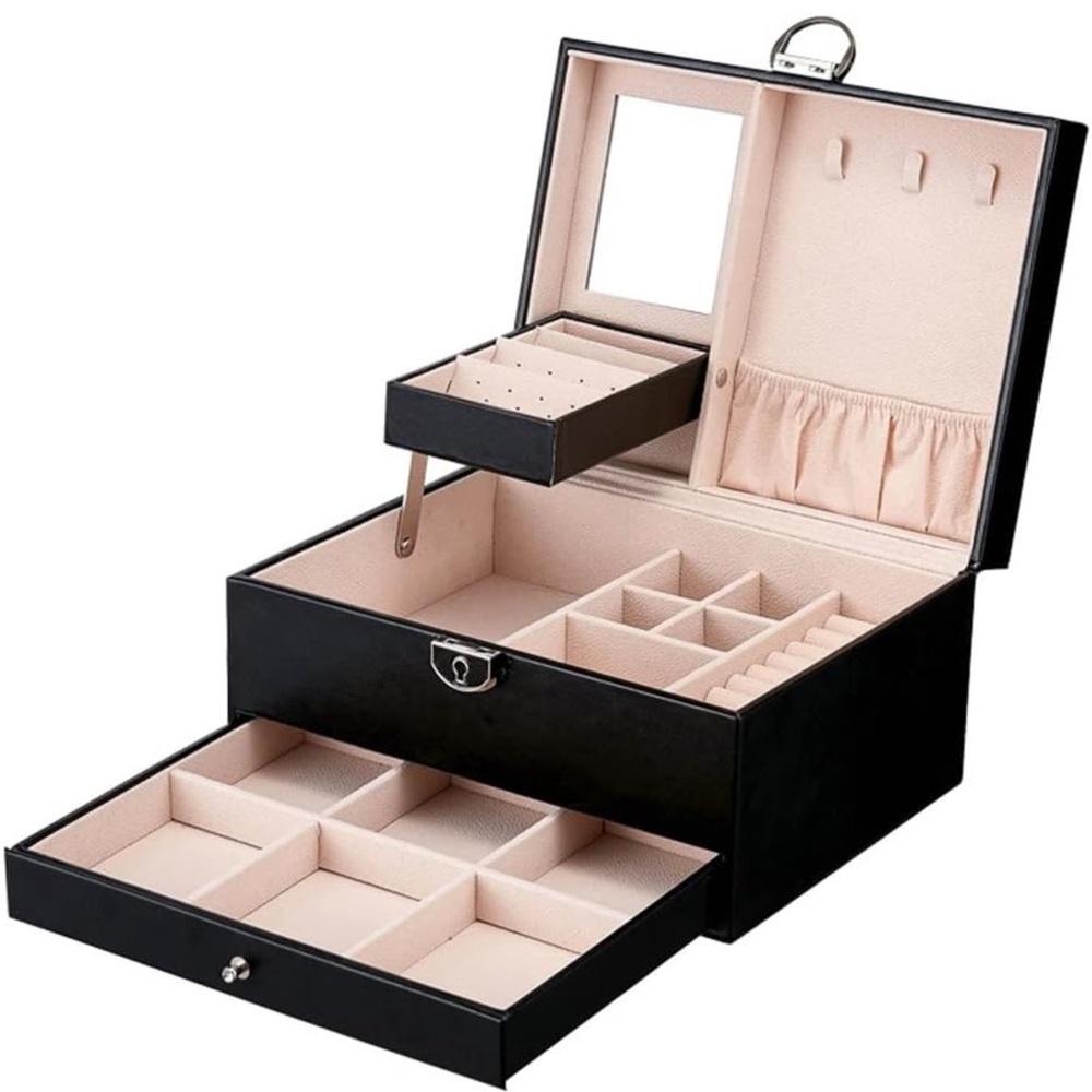 Modern Elegance Luxury Jewelry Box Black